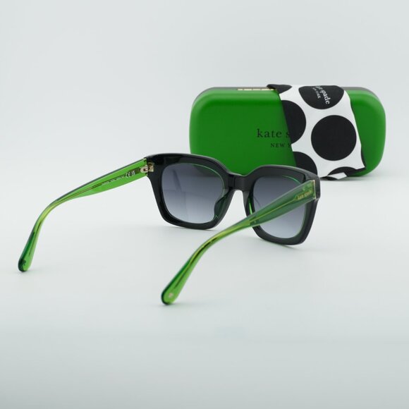 Kate Spade CAMRYN/S 07ZJ 9O Square Sunglasses - Black/Green/Grey main image 4